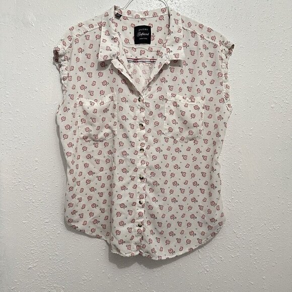 Jachs Girlfriend Womens Top Floral Print Button Front Collared Size XXL Casual - Picture 1 of 9